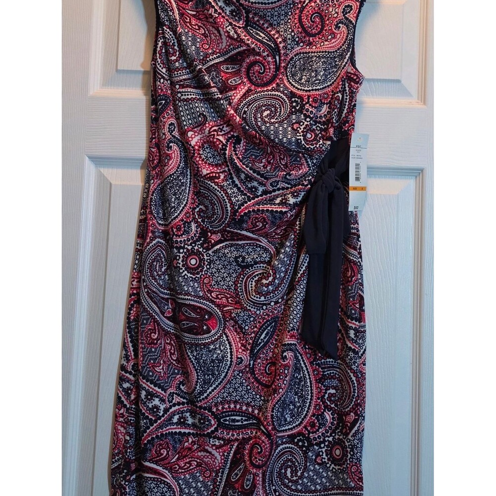 R&K Paisley Dress in Navy and Red